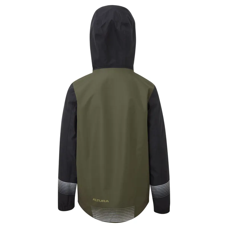 Altura Spark Waterproof Kid's Jacket - Black/Olive-1