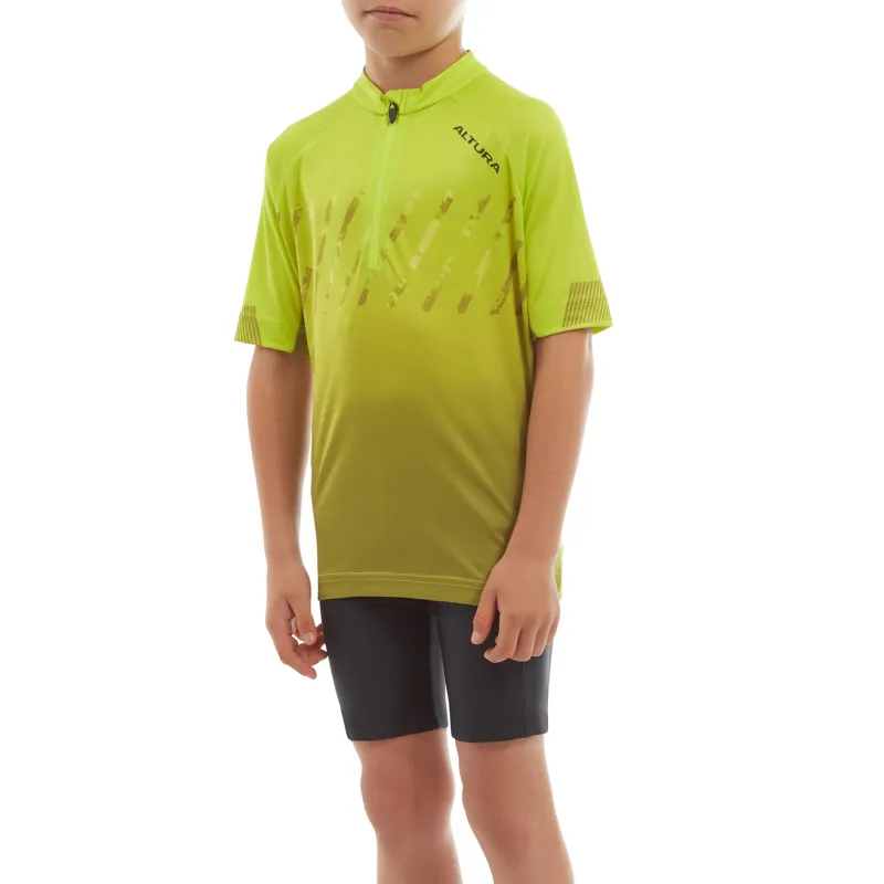 Altura Airstream Kids Short Sleeve Jersey - Lime-2