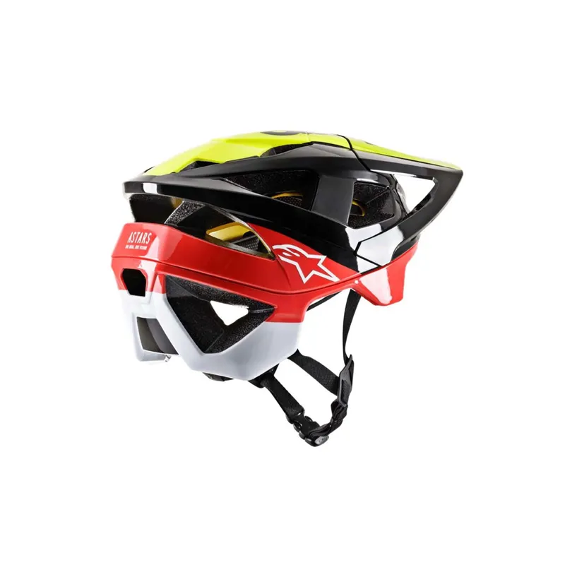 Alpinestars Vector Tech Mips MTB Helmet - Pilot Black/Yellow Fluo/Red-1