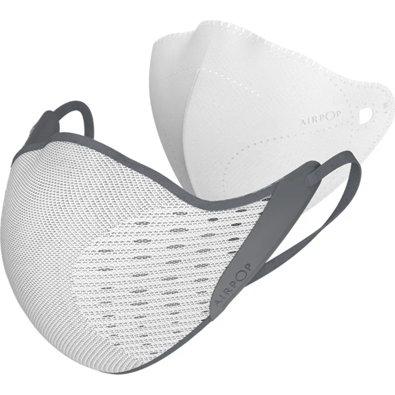 AirPop Active Face Mask - White/Grey-2