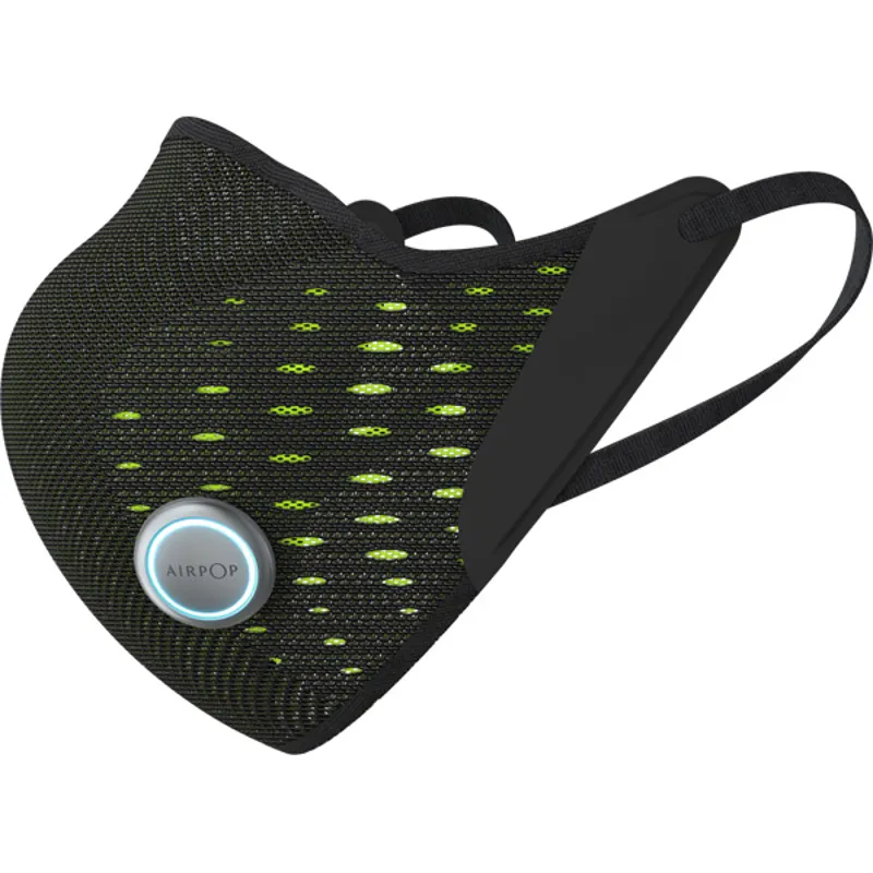 AirPop Active+ Halo Smart Face Mask - Black/Yellow-1