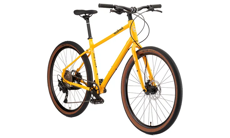 Kona Dew Plus 2022 Hybrid Bike - Gloss Kodak Yellow-1