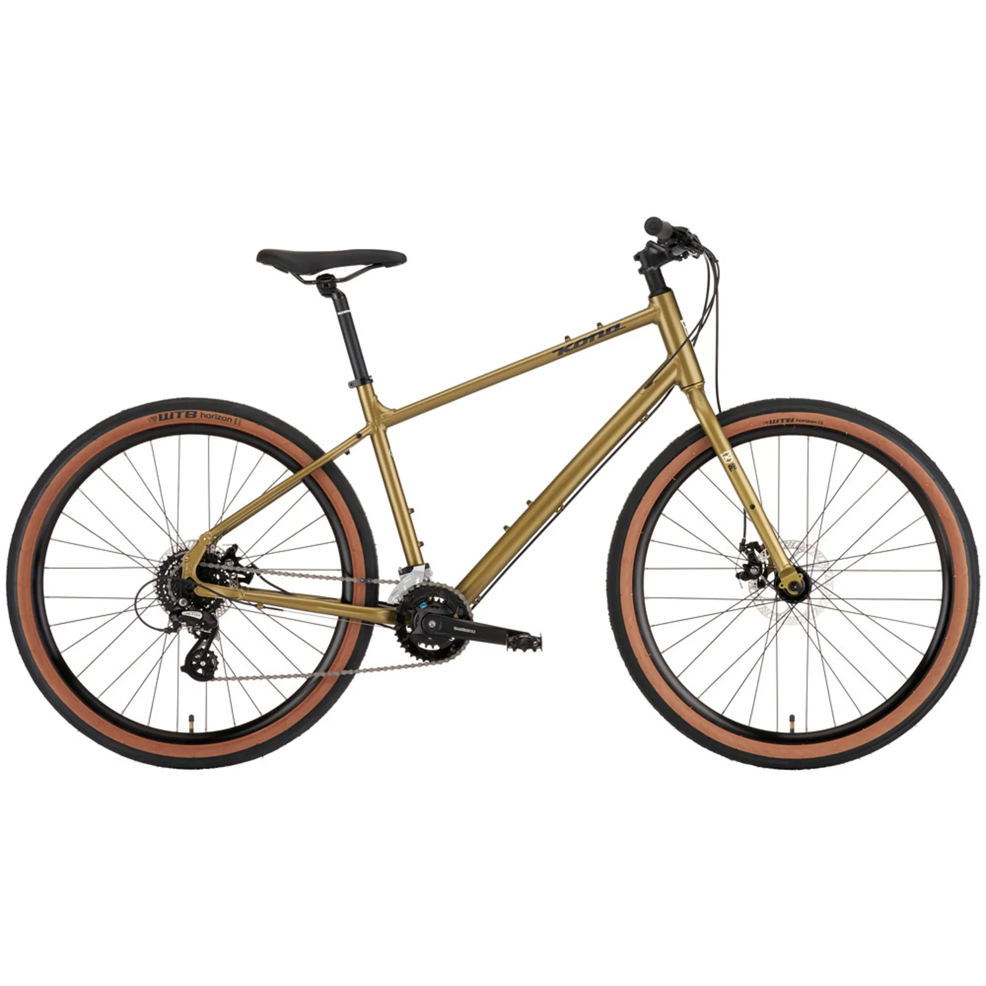Kona Dew 2024 Hybrid Bike Satin Turismo Olive