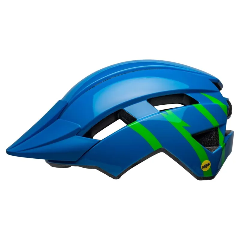 Bell Sidetrack II MIPS Youth Helmet - 50-57cm -Strike Gloss Blue/Green-1