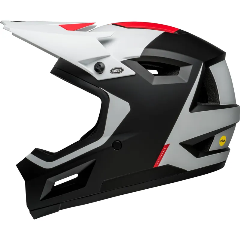 Bell Sanction 2 DLX Mips Full Face Helmet - Deft Black/White-1