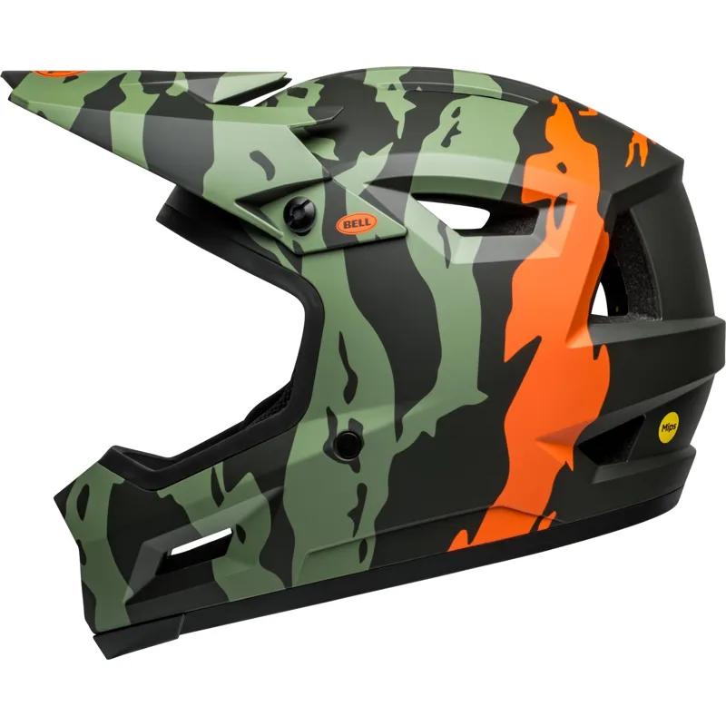 Bell Sanction 2 DLX Mips Full Face Helmet - Ravine Green/Orange-1