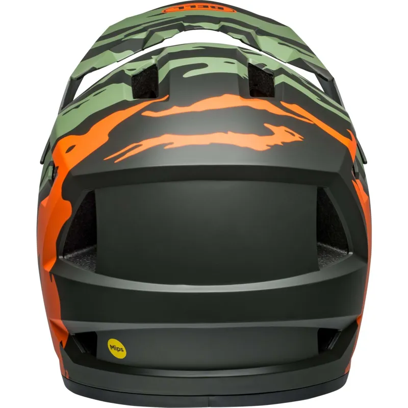 Bell Sanction 2 DLX Mips Full Face Helmet - Ravine Green/Orange-2