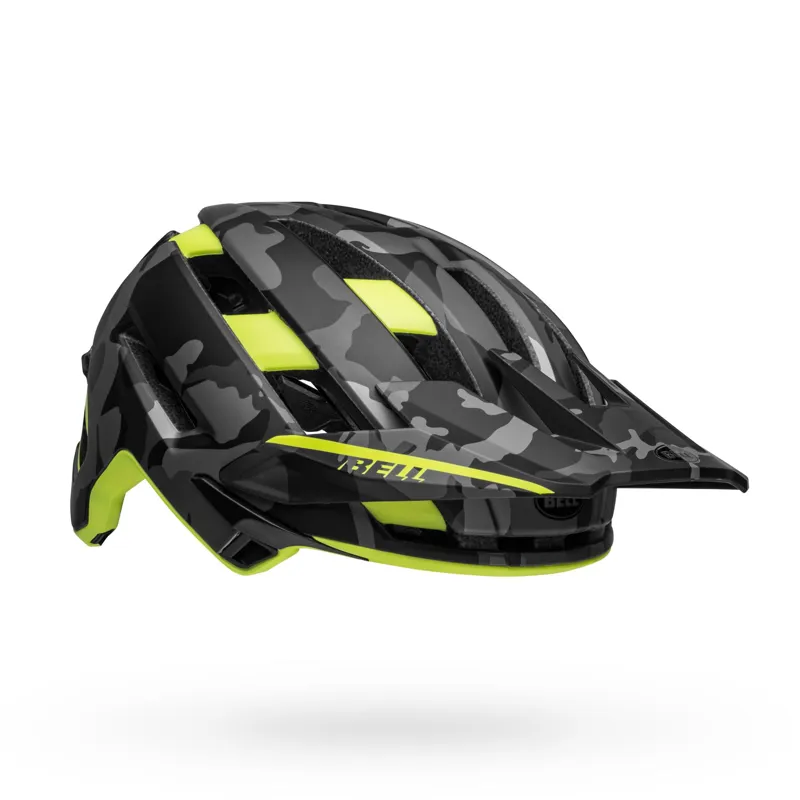Bell Super Air Mips MTB Helmet - Matte Camo/Hi Viz-1