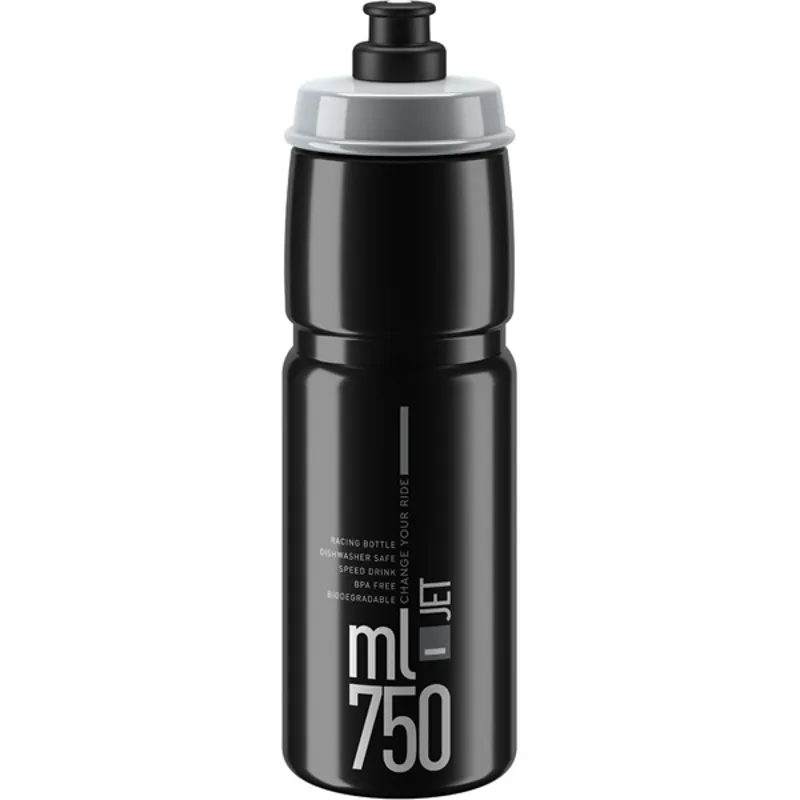 Elite Jet Biodegradable Water Bottle - 750ml - Black/Grey