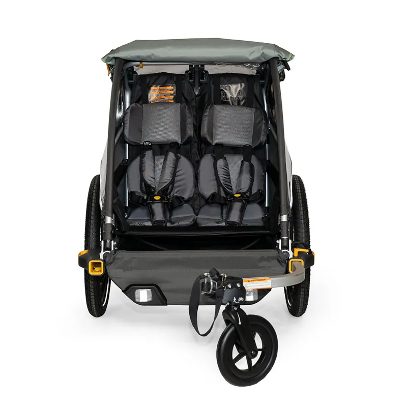 Burley DLite X Child Double Trailer/Stroller - Sage Green-3