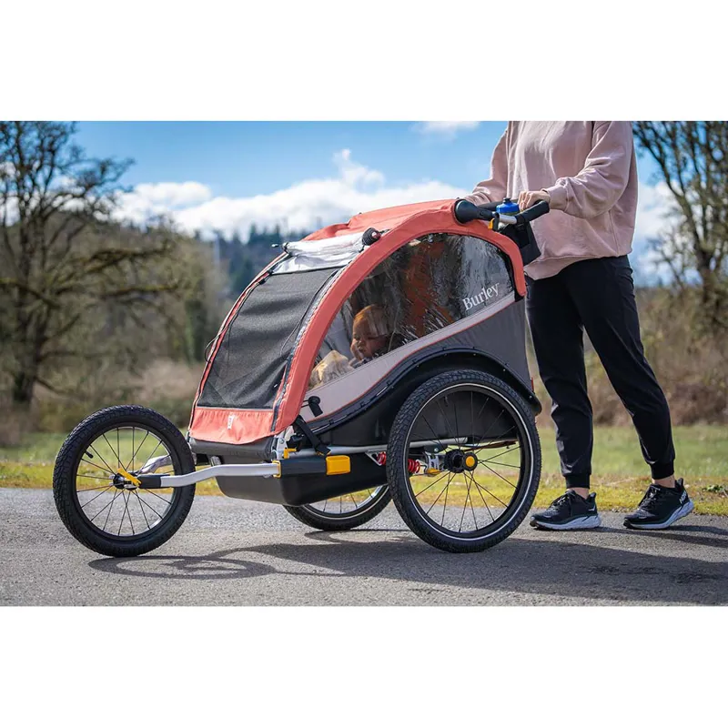 Burley Cub X Bike Child Trailer/Stroller - Red-7