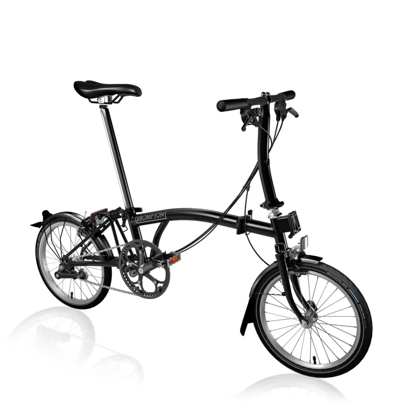 Brompton S6L C-Line Explore 2022 Black Edition Folding Bike - Black