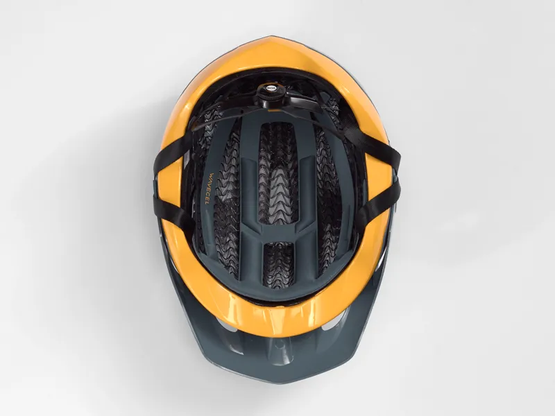 Bontrager Blaze Wavecel MTB Helmet - Battleship Blue/Marigold-3