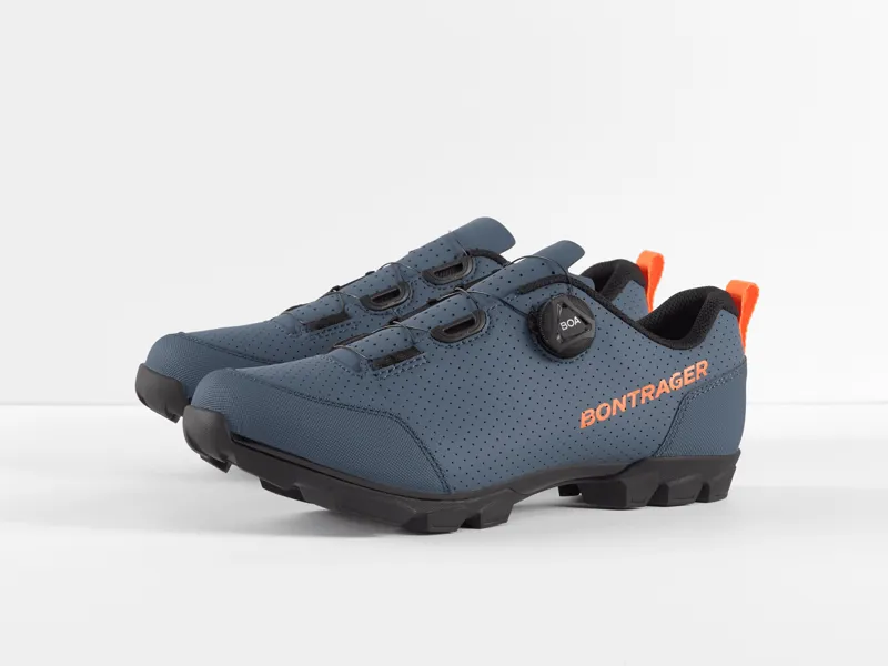 Bontrager Evoke MTB Shoes - Battleship Blue/Orange-3