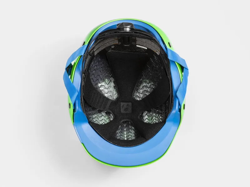 Bontrager Jet Wavecel Child Helmet - Vis Green/Royal-3