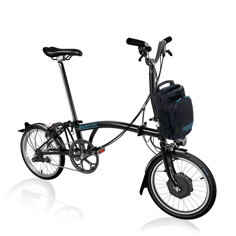 Brompton M6L C-Line Electric Folding Bike - Black / Black