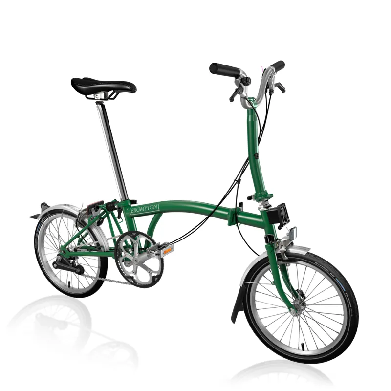 Brompton M2L C Line Urban Mid Wide Saddle Folding Bike - Racing Green