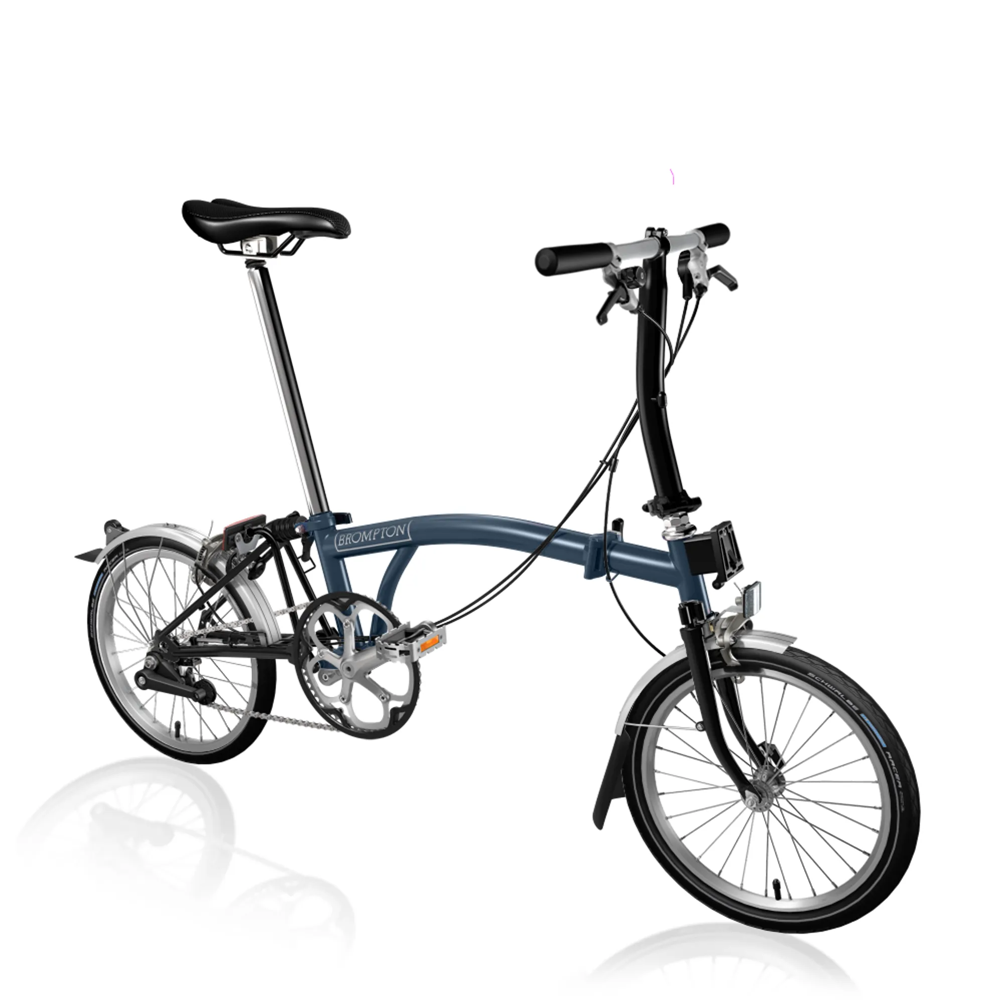 Brompton S2L 2021 Folding Bike Tempest Blue Black