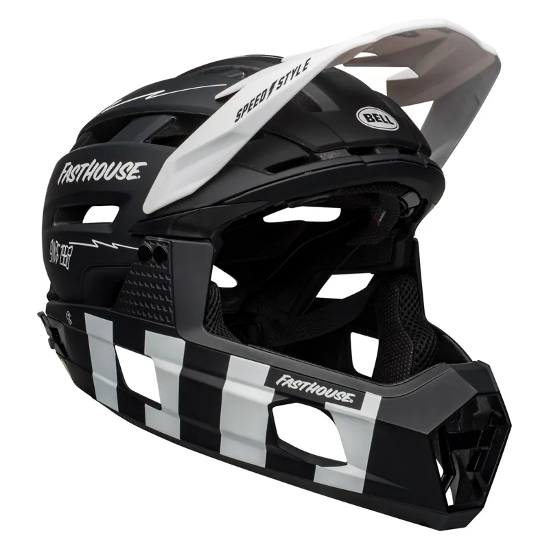 Bell Super Air R Mips Full Face Helmet - Fasthouse Black/White 