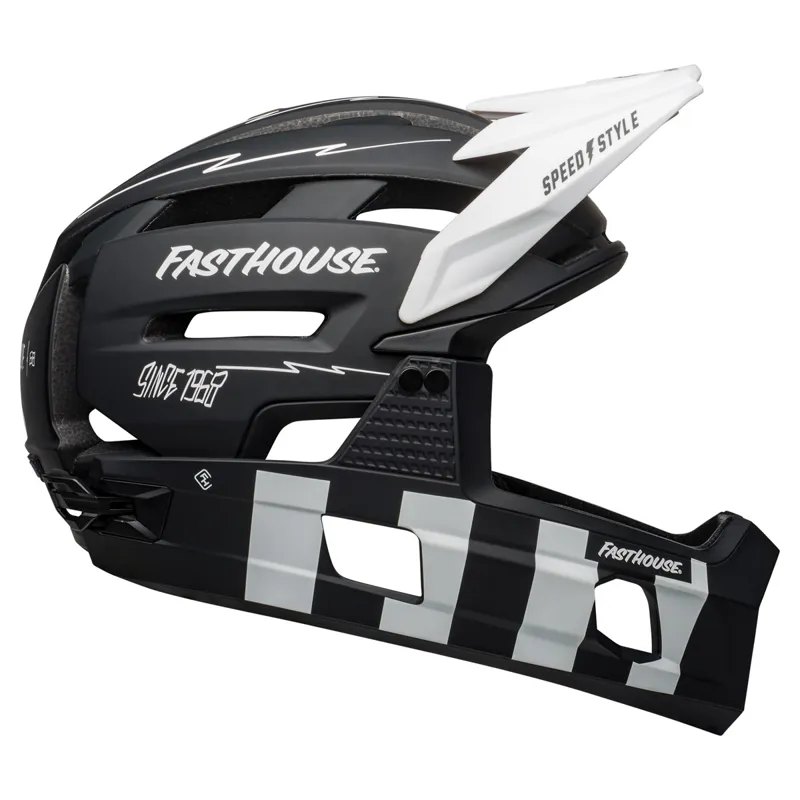 Bell Super Air R Mips Full Face Helmet - Fasthouse Black/White -3