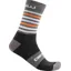 Castelli Gregge 15 Men's Socks - Dark Grey/Orange 