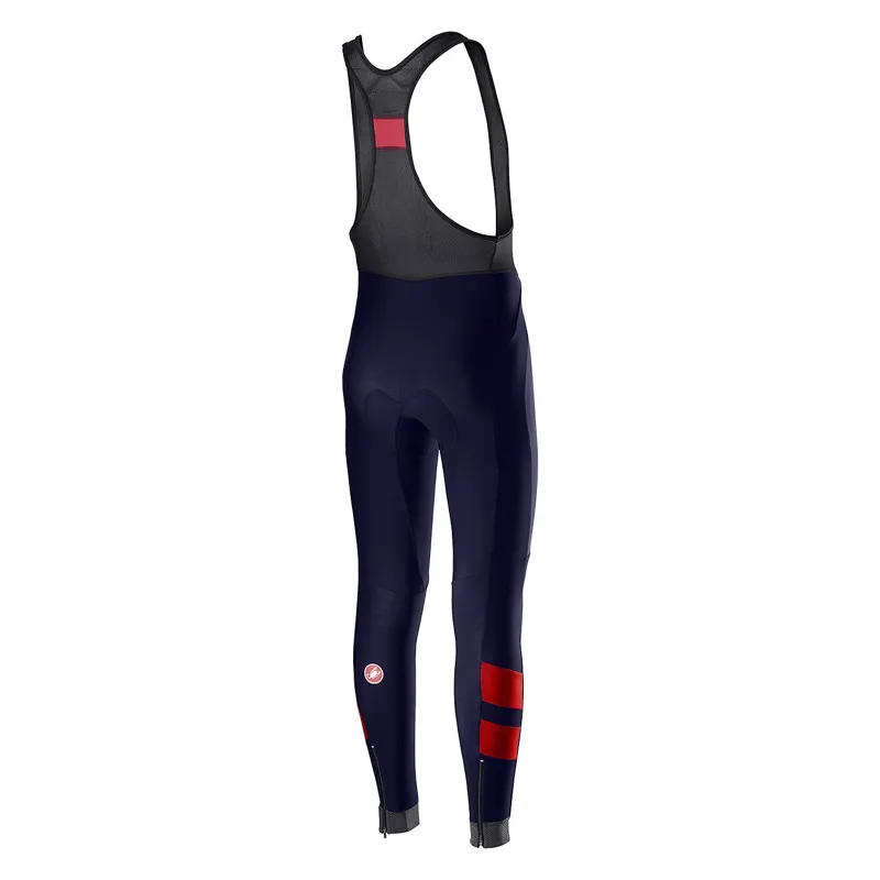 Castelli Velocissimo 4 Bibtights - Savile Blue/Rosso -1