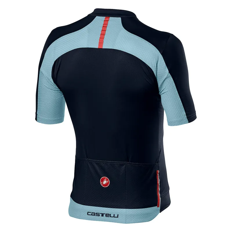 Castelli Vantaggio Short Sleeve Jersey - Savile Blue/Celeste -1