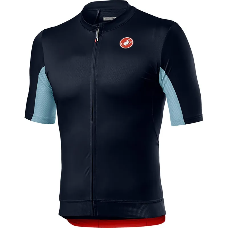 Castelli Vantaggio Short Sleeve Jersey - Savile Blue/Celeste 