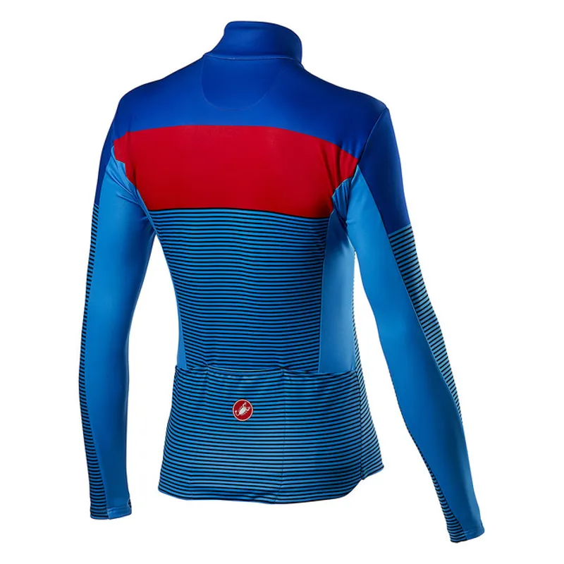 Castelli Marinaio FZ Long Sleeve Jersey - Rescue Blue/Red -1