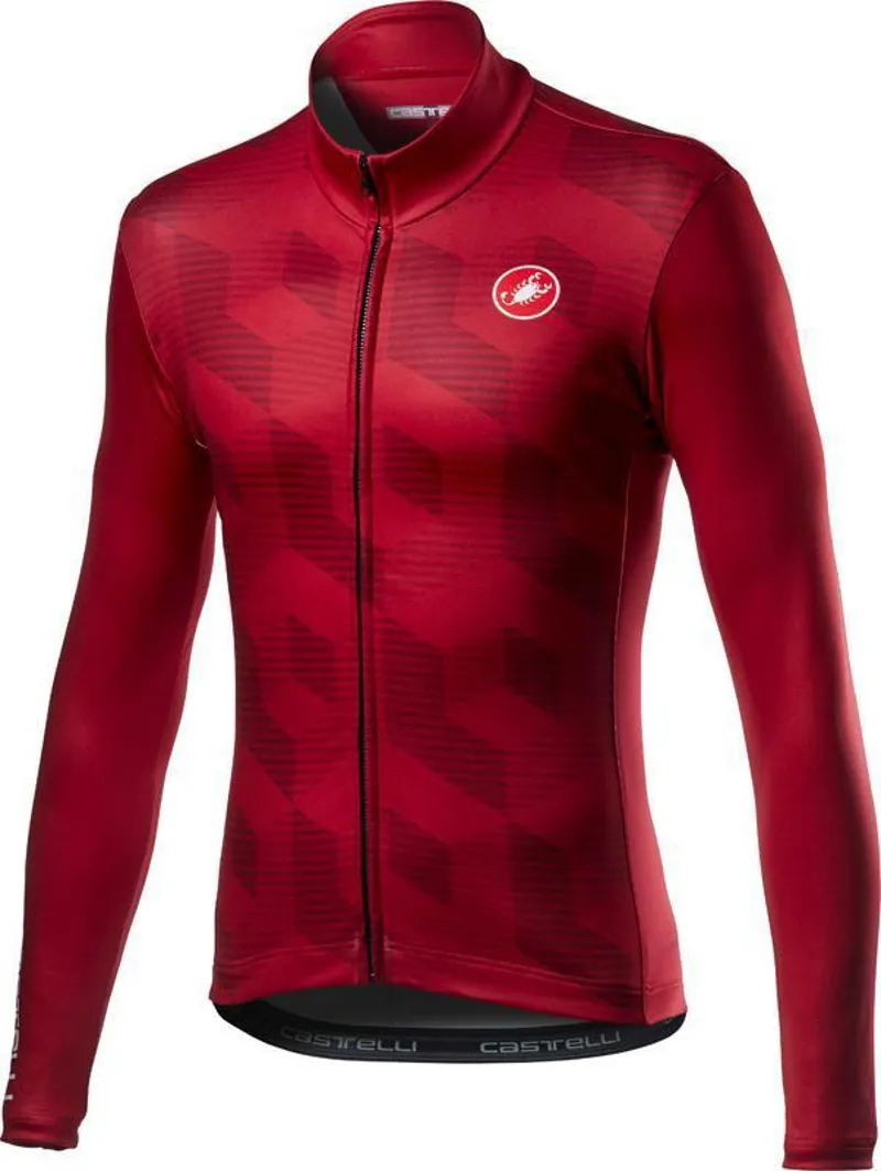 Castelli Cubi FZ Long Sleeve Jersey - Pro Red 