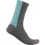 Castelli Bandito Wool 18 Men's Socks - Dark Grey/Celeste 