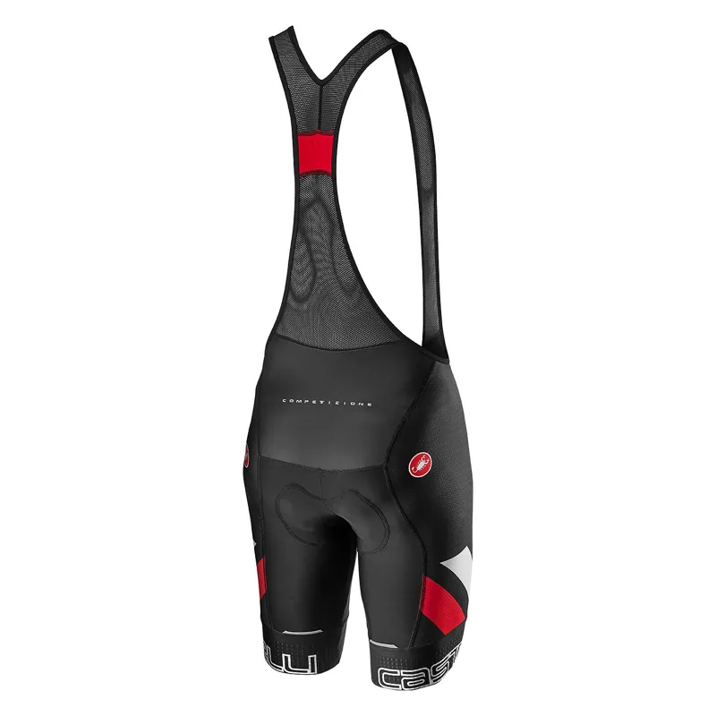 Castelli Competizione Kit Bib Shorts - Black/White/Red-1