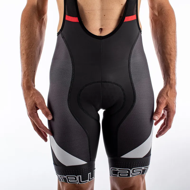 Castelli Competizione Kit Bib Shorts - Black/White/Red-2