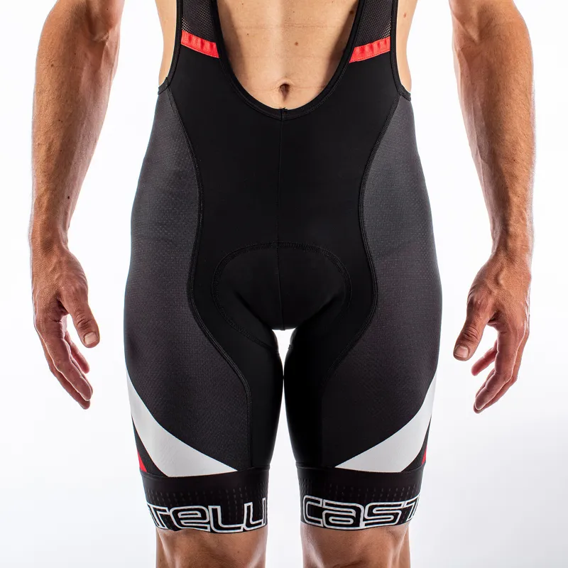 Castelli Competizione Kit Bib Shorts - Black/White/Red-4
