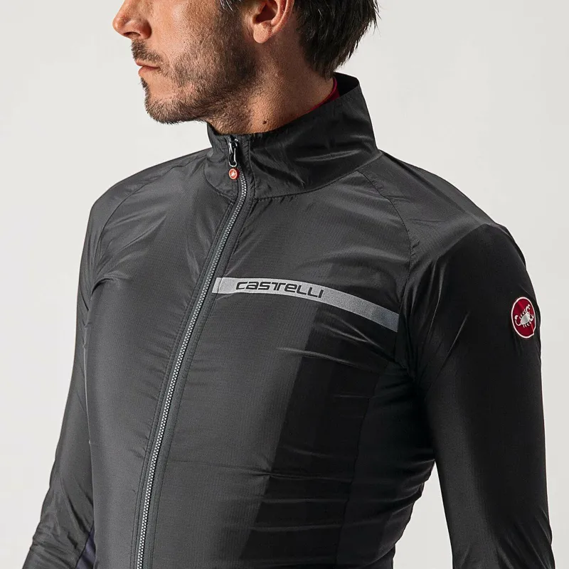 Castelli Squadra Men's Stretch Showerproof Jacket - Light Black/Grey-4