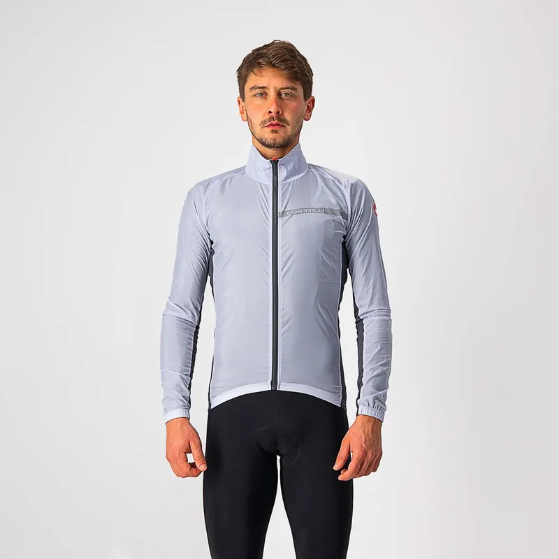 Castelli Squadra Men's Stretch Showerproof Jacket - Silver Grey/Grey