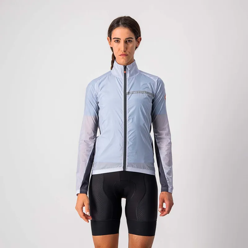Castelli Squadra Stretch Women's Showerproof Jacket - Silver Grey/Grey