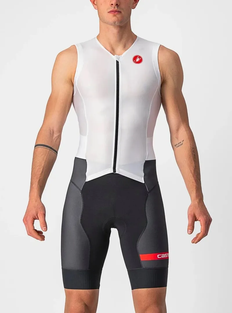 Castelli Free Sanremo 2 Men's Sleeveless Tri Suit - White/Black
