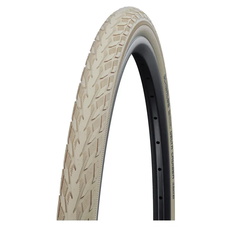 Schwalbe Delta Cruiser Plus Cream 700 x 35c Hybrid Bike Tyre - Cream
