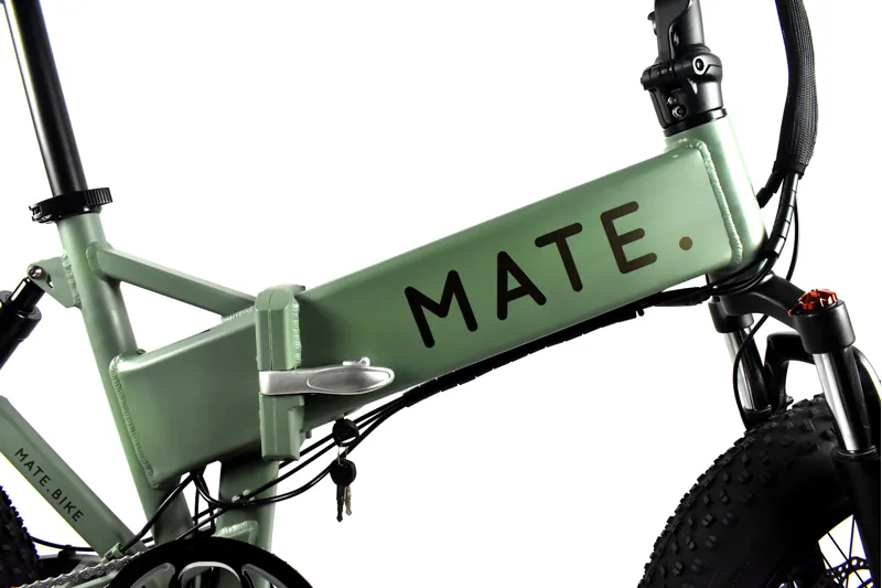 Nearly New 2022 Mate X 250w 50M Electric Folding Bike - Dusty Army-11