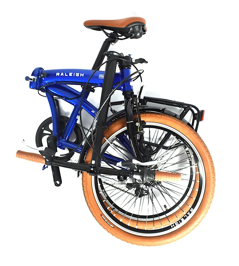 Nearly New 2021 Raleigh Stowaway 20w Folding Bike Blue-8