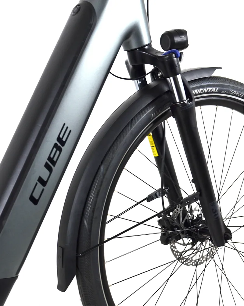 Nearly New Cube Supreme Hybrid Pro 500 Electric Hybrid Bike - Small - Flashgrey-8