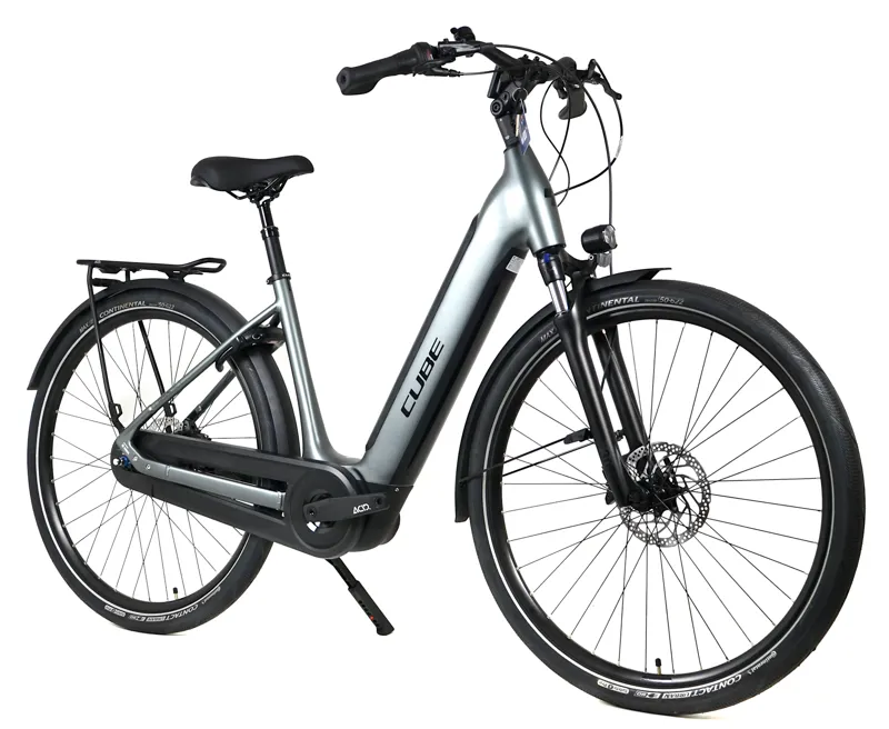 Nearly New Cube Supreme Hybrid Pro 500 Electric Hybrid Bike - Small - Flashgrey-10