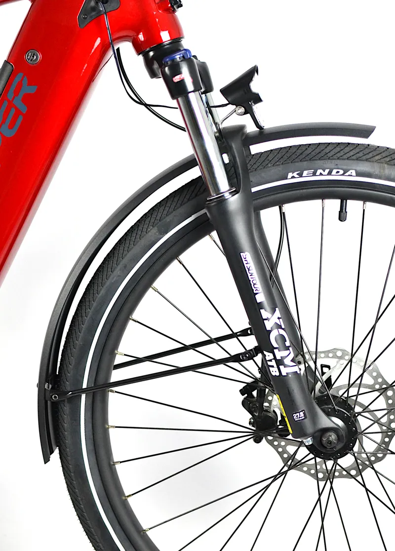 Nearly New 2021 Wisper Wayfarer H9 Hub Crossbar City Electric Bike 18 inch - Red-13