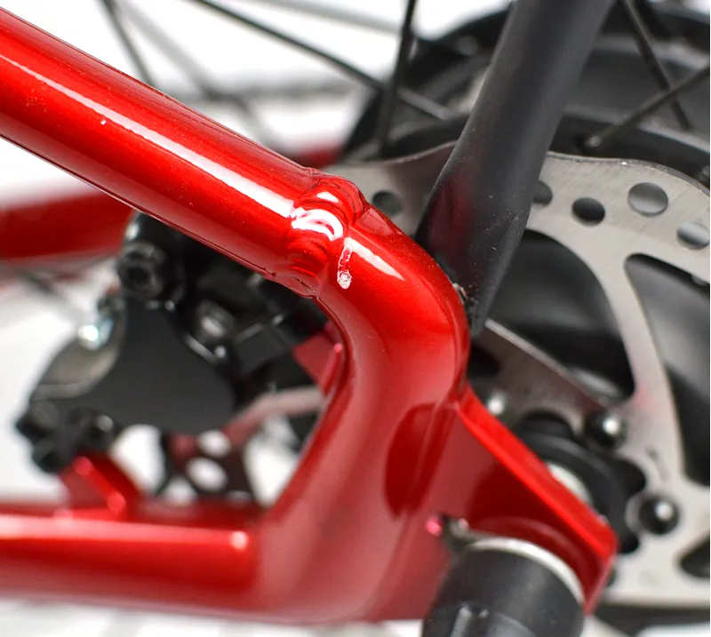 Nearly New 2021 Wisper Wayfarer H9 Hub Crossbar City Electric Bike 18 inch - Red-7