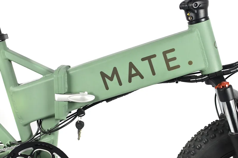 Nearly New 2022 Mate X 250w 50M Electric Folding Bike - Dusty Army-9