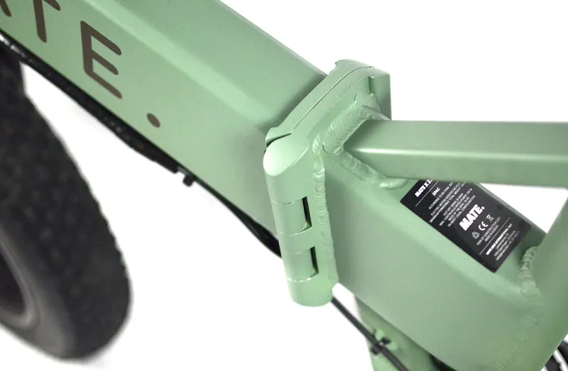 Nearly New 2022 Mate X 250w 50M Electric Folding Bike - Dusty Army-4