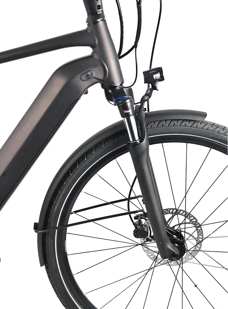 Nearly New 2022 Giant DailyTour E+ GTS Electric Hybrid Bike - Medium - Rosewood-10