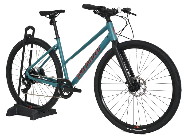 Nearly New Specialized Sirrus X 2.0 Step-Through 2022 Hybrid Bike - Small - Turquoise/Red-10