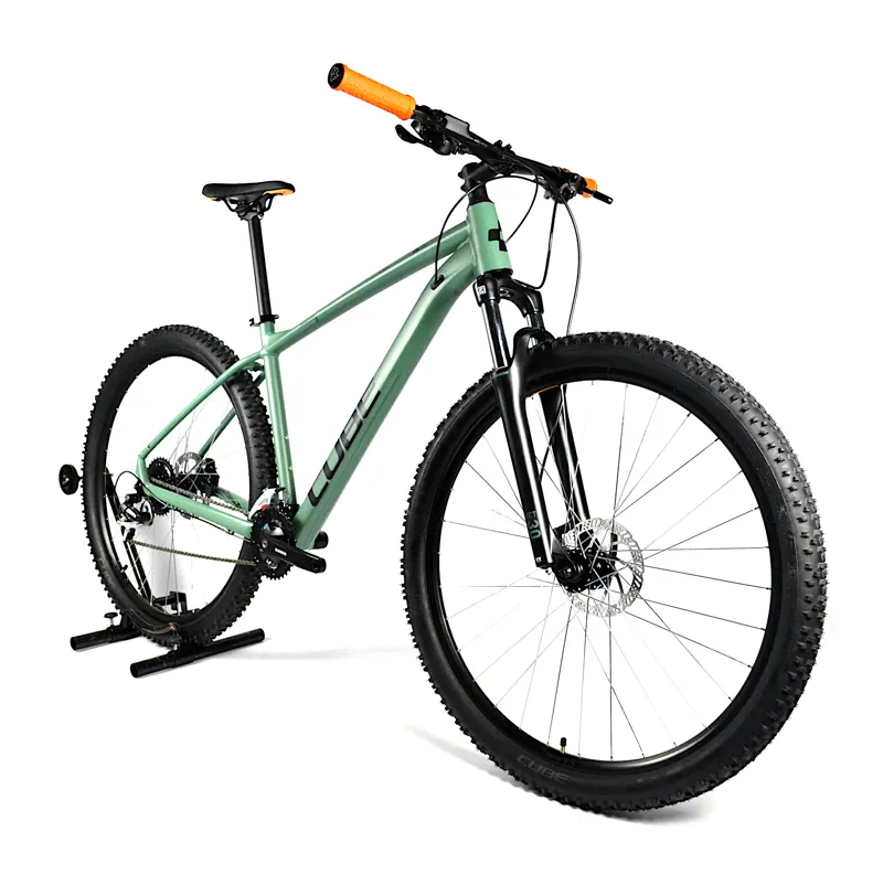 Nearly New 2022 Cube Aim Pro 29er Hardtail Mountain Bike Large Olive/Orange-10